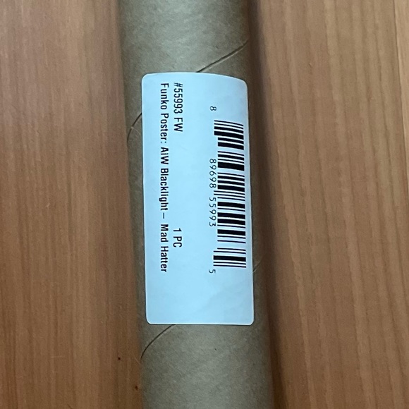 Funko Mad Hatter (black light) poster Alice in Wonderland w/ original tube - Picture 2 of 4